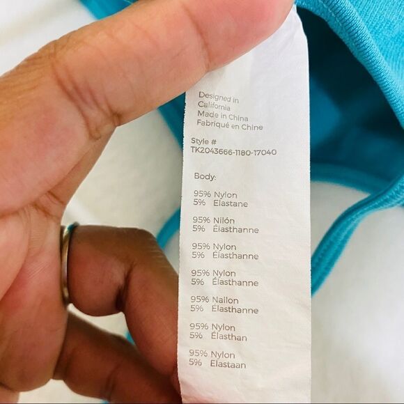 Fabletics Blue Mist Melanie Seamless Tank Crop Tank small - Picture 5 of 7